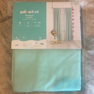 Aqua blackout curtain- 1 panel 84”